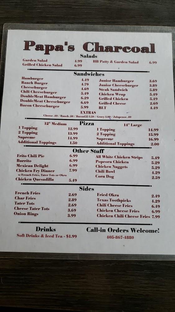 Papa's Charcoal Grille Menu image 4
